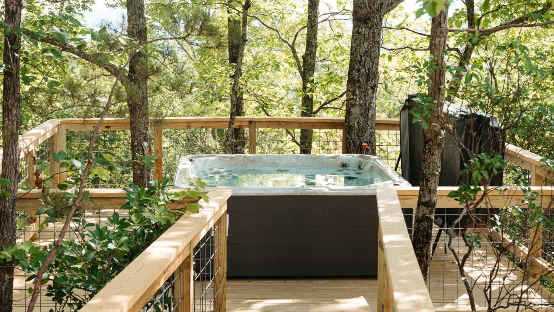 ガトリンバーグ The Moosewood In Treehouse Grove At Norton Creekヴィラ エクステリア 写真