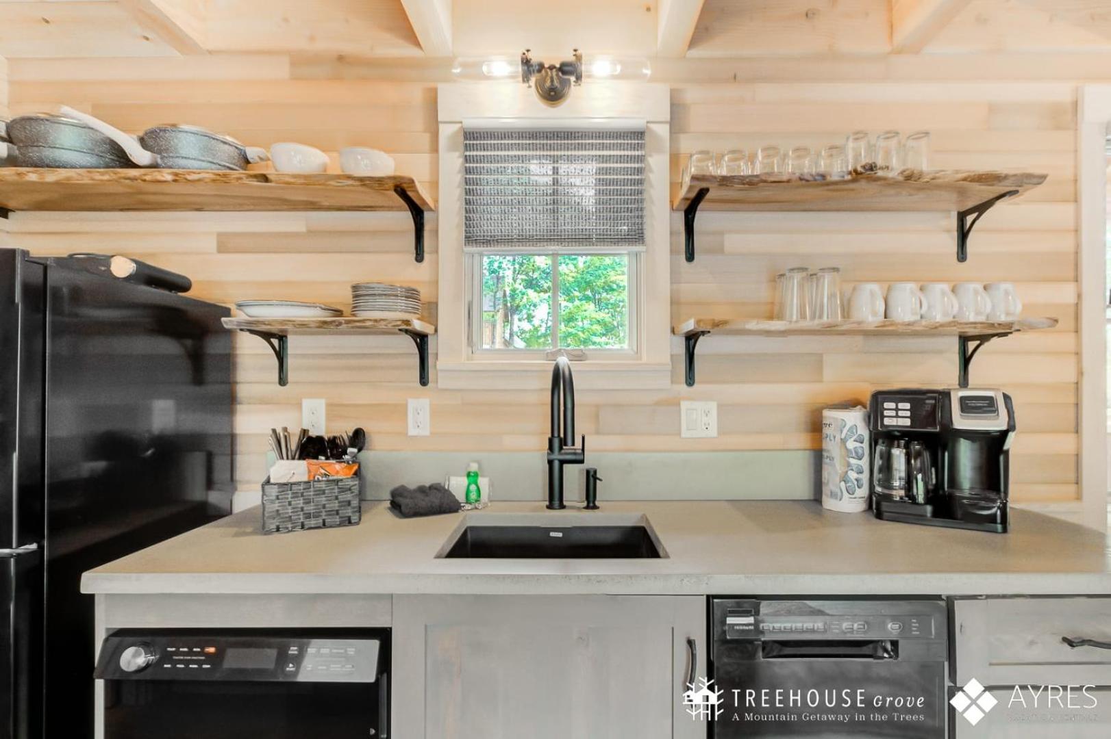 ガトリンバーグ The Moosewood In Treehouse Grove At Norton Creekヴィラ エクステリア 写真