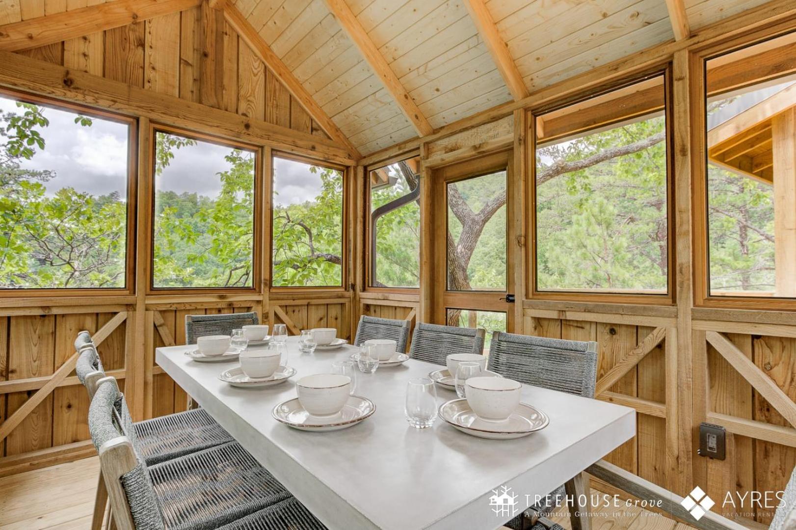 ガトリンバーグ The Moosewood In Treehouse Grove At Norton Creekヴィラ エクステリア 写真