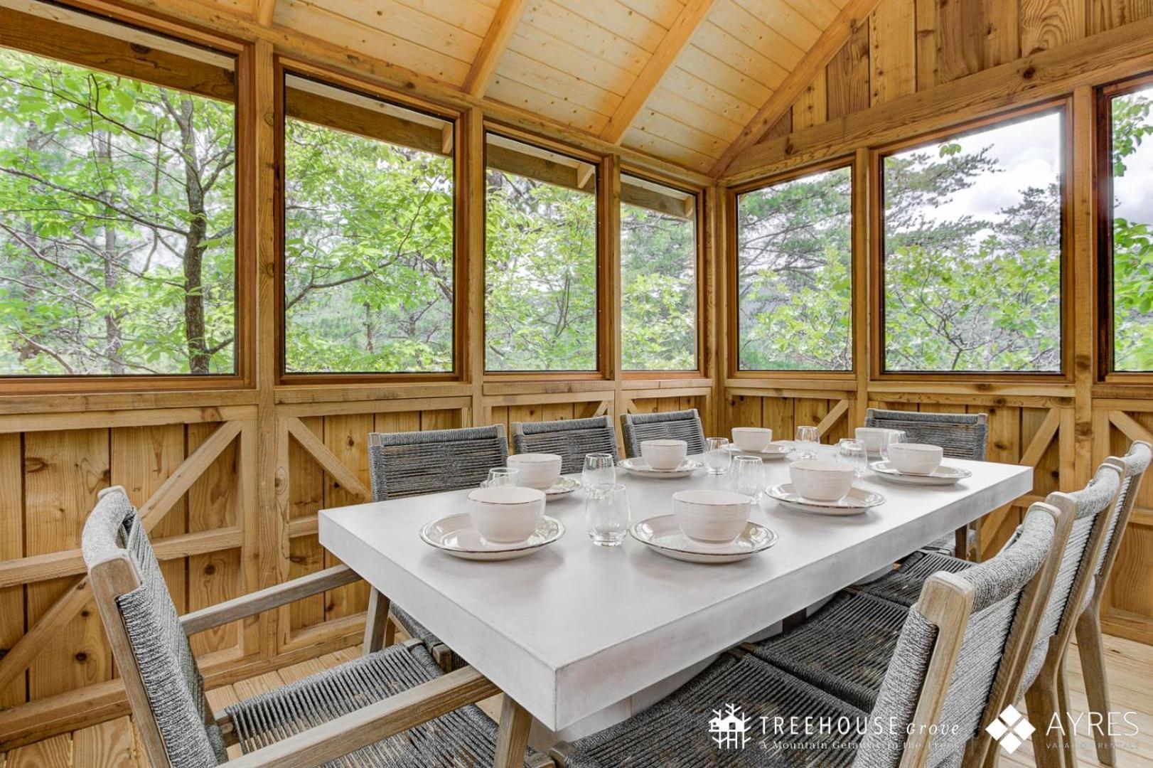 ガトリンバーグ The Moosewood In Treehouse Grove At Norton Creekヴィラ エクステリア 写真