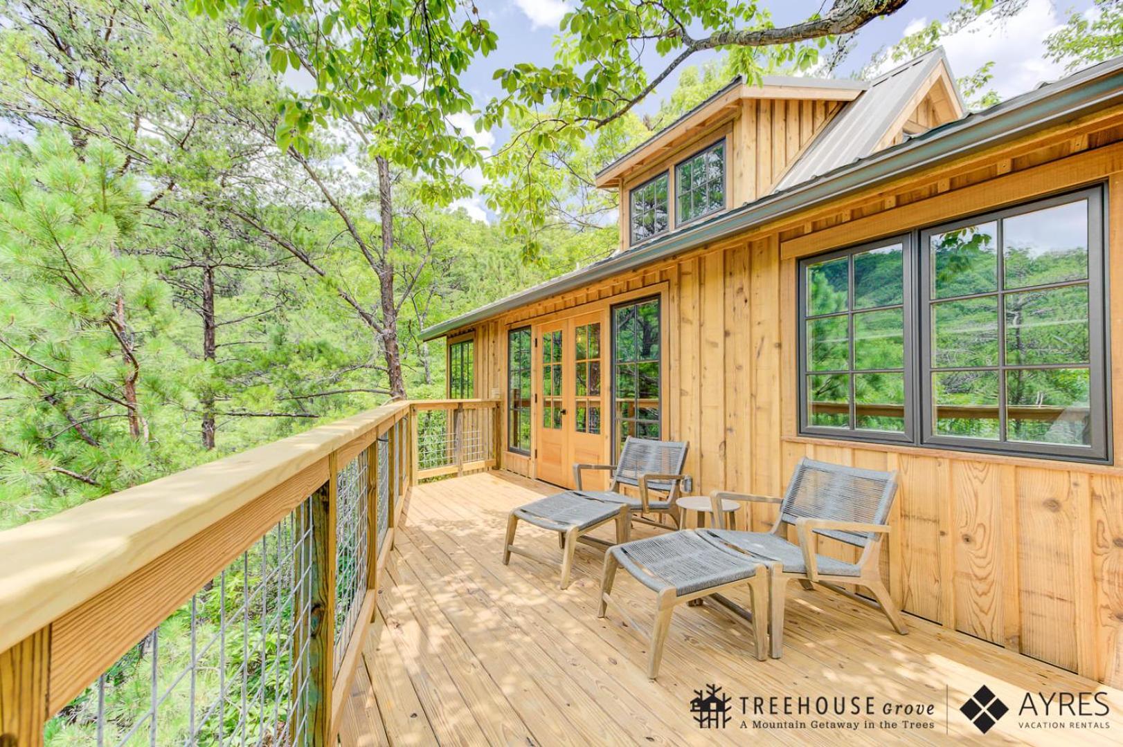 ガトリンバーグ The Moosewood In Treehouse Grove At Norton Creekヴィラ エクステリア 写真