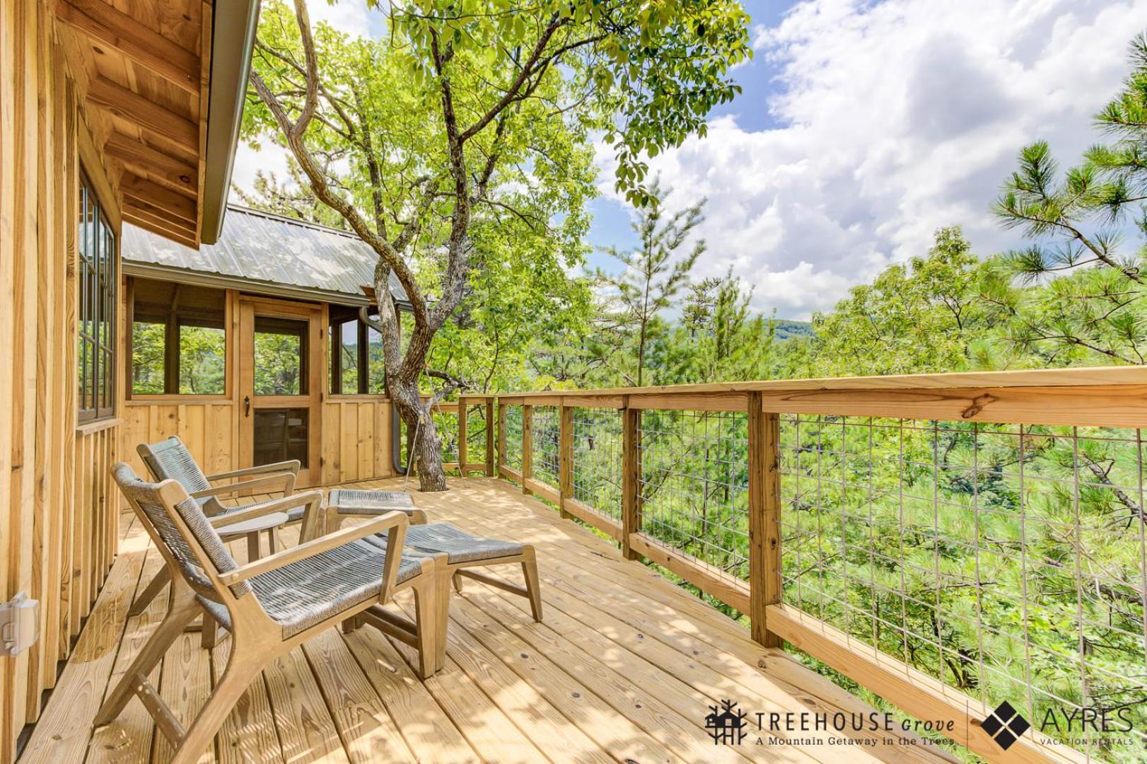 ガトリンバーグ The Moosewood In Treehouse Grove At Norton Creekヴィラ エクステリア 写真