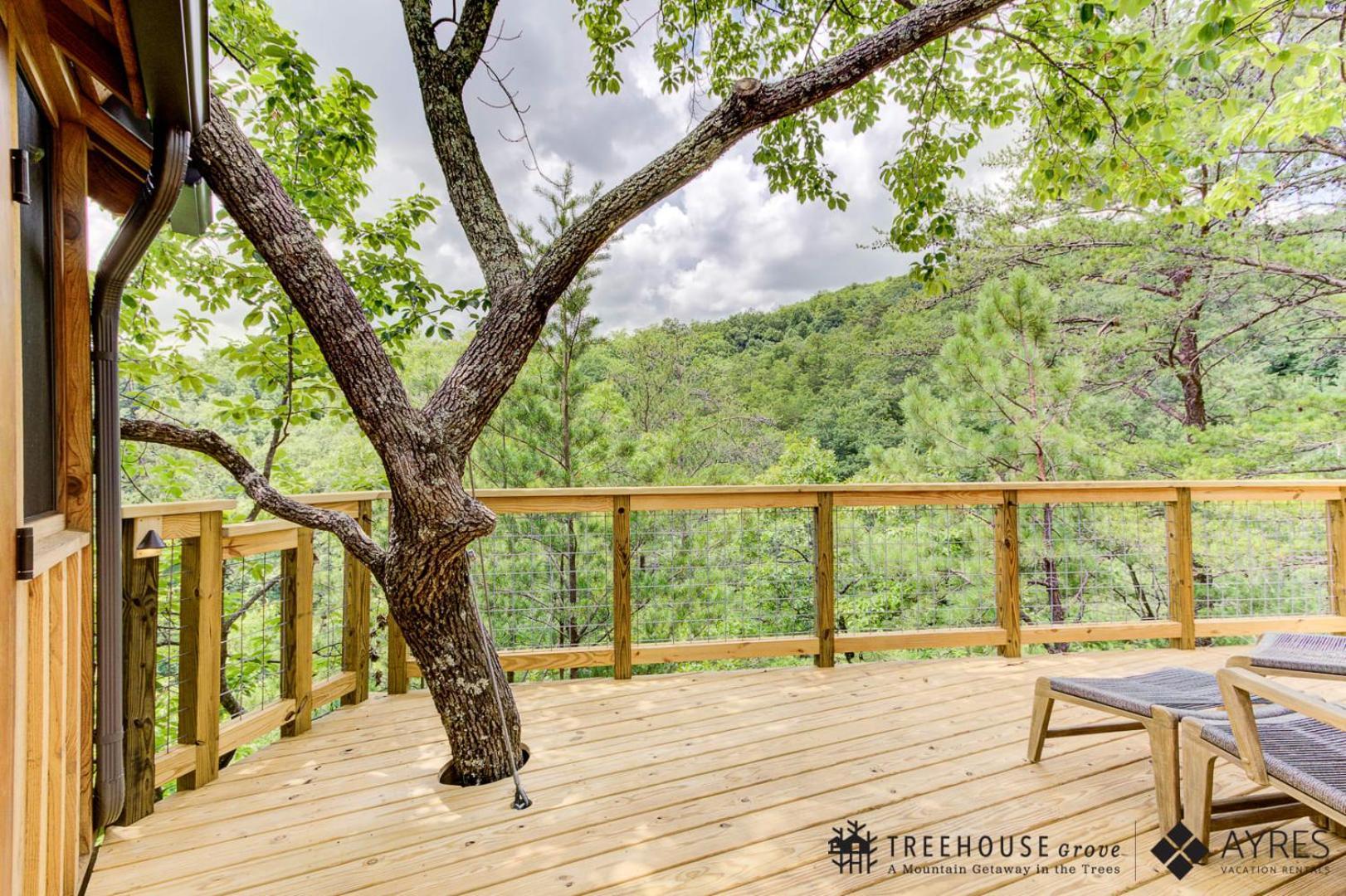 ガトリンバーグ The Moosewood In Treehouse Grove At Norton Creekヴィラ エクステリア 写真